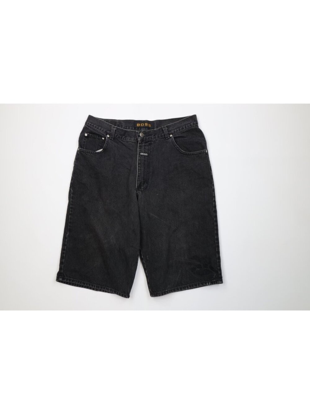 Vintage 90s Y2K Boss Streetwear Mens 36 Distressed Baggy Loose Fit Denim Shorts